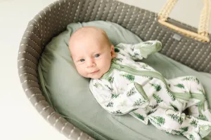 $10.00 EA - Preemie X 2, 3-6M X 1, 6-12M X 1 - BAMBOO Zippies - Green Forest Trees