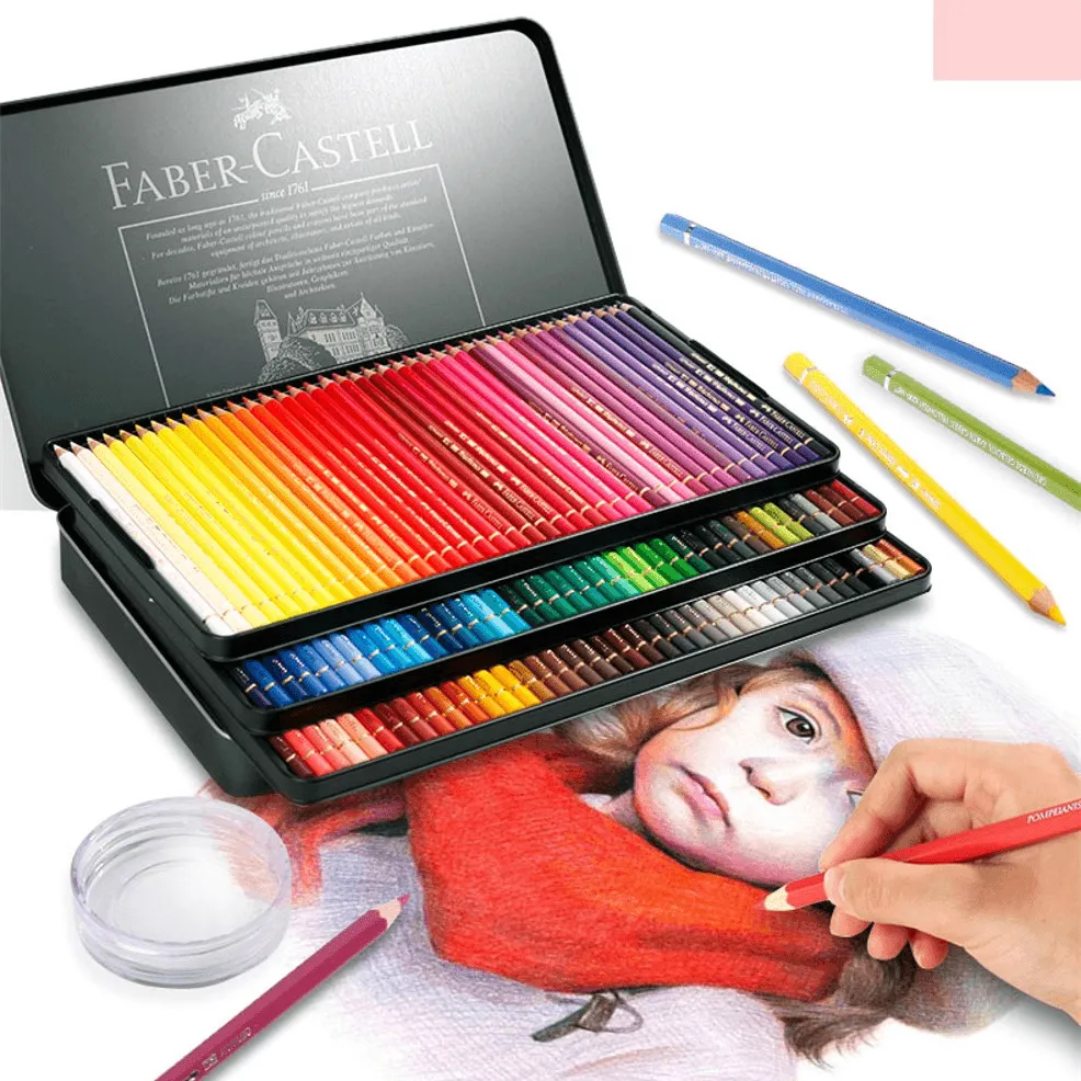 120 Faber-Castell Polychromos Artist Colour Pencils Tin Set