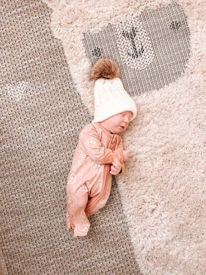 $12.00 EA - Preemie X 2 - BAMBOO Zippies - Tan Smiley Face