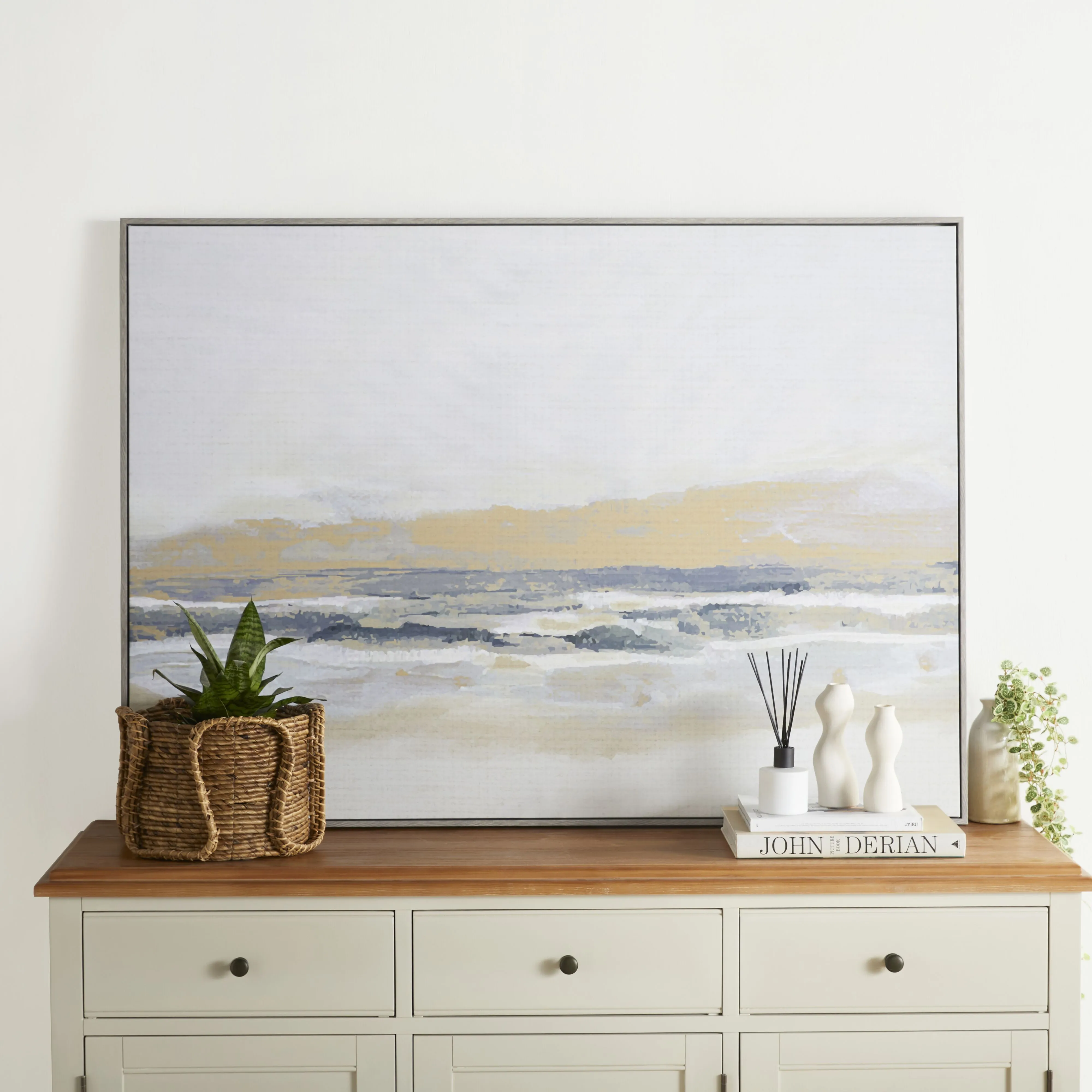 Abstract Beach Landscape Canvas Print 142.6x102.6cm