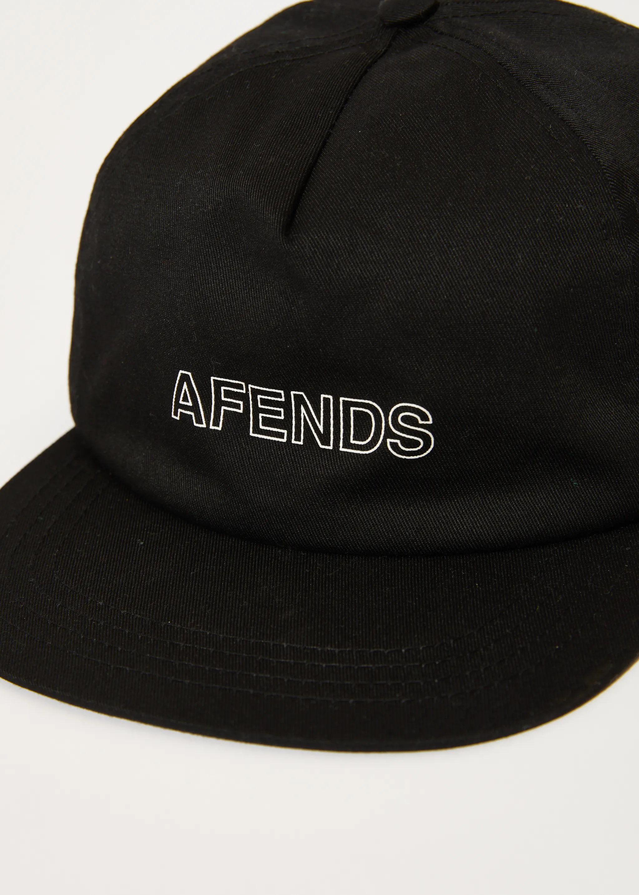 AFENDS Unisex Outline - 5 Panel Cap - Black