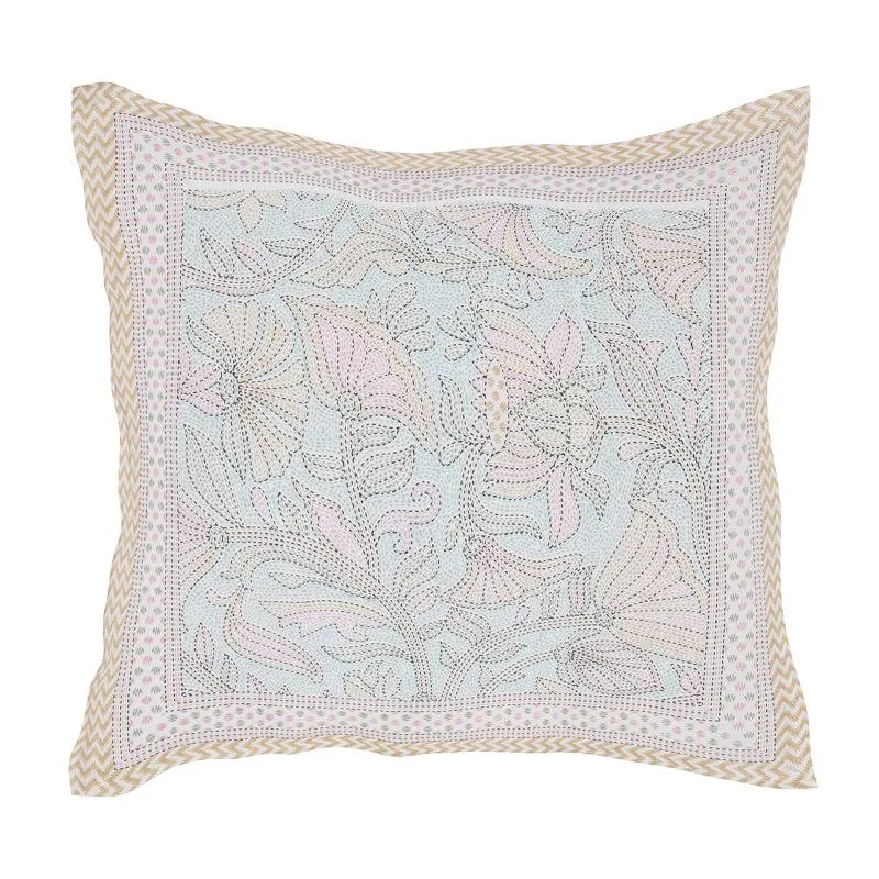 Ansa Flora Diwan Set (White) - Eight Piece Set