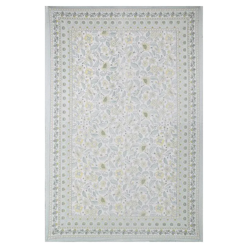 Ansa Flora Diwan Set (White) - Eight Piece Set