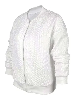 Autumn White Knit Jacket