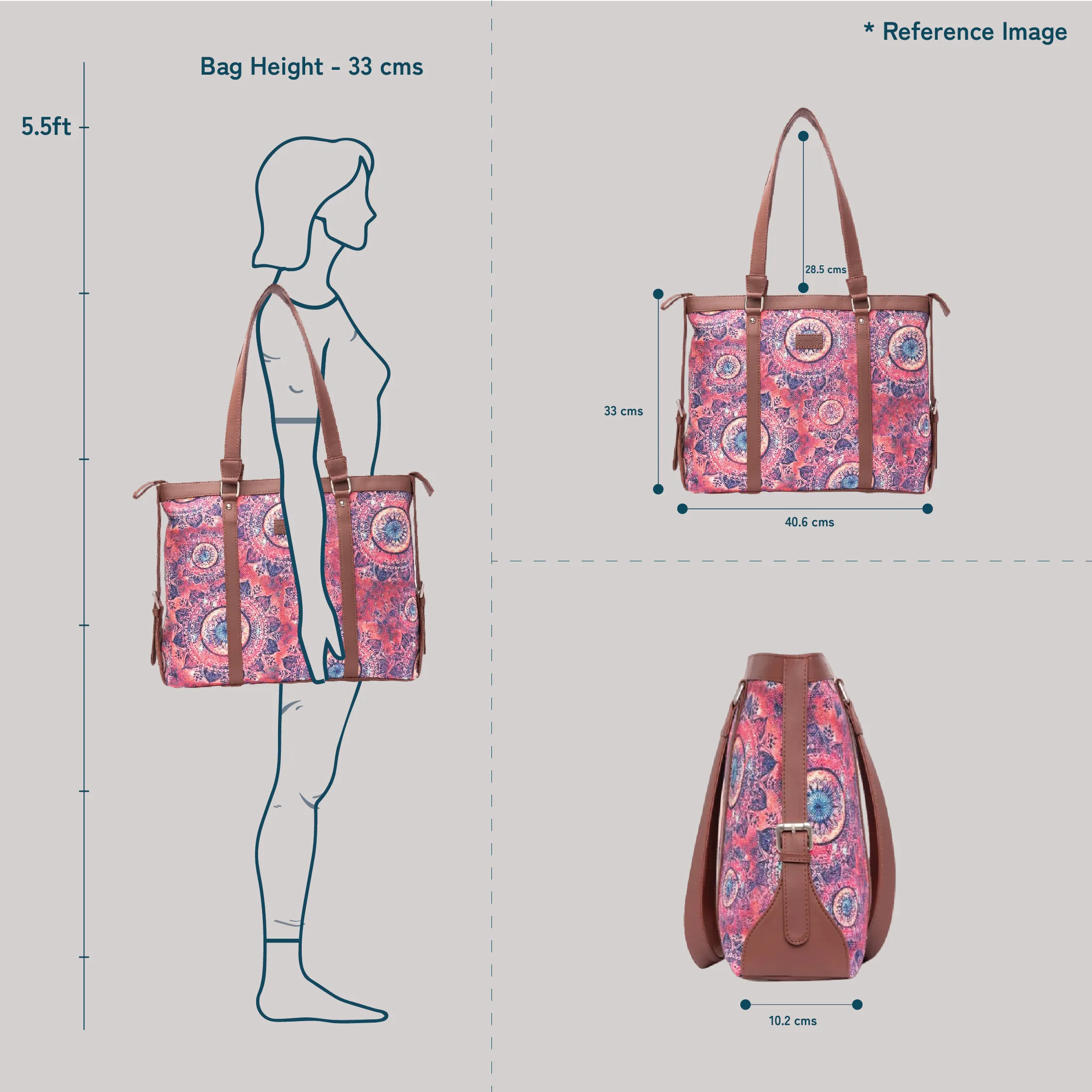 Beige Women's Office Bag