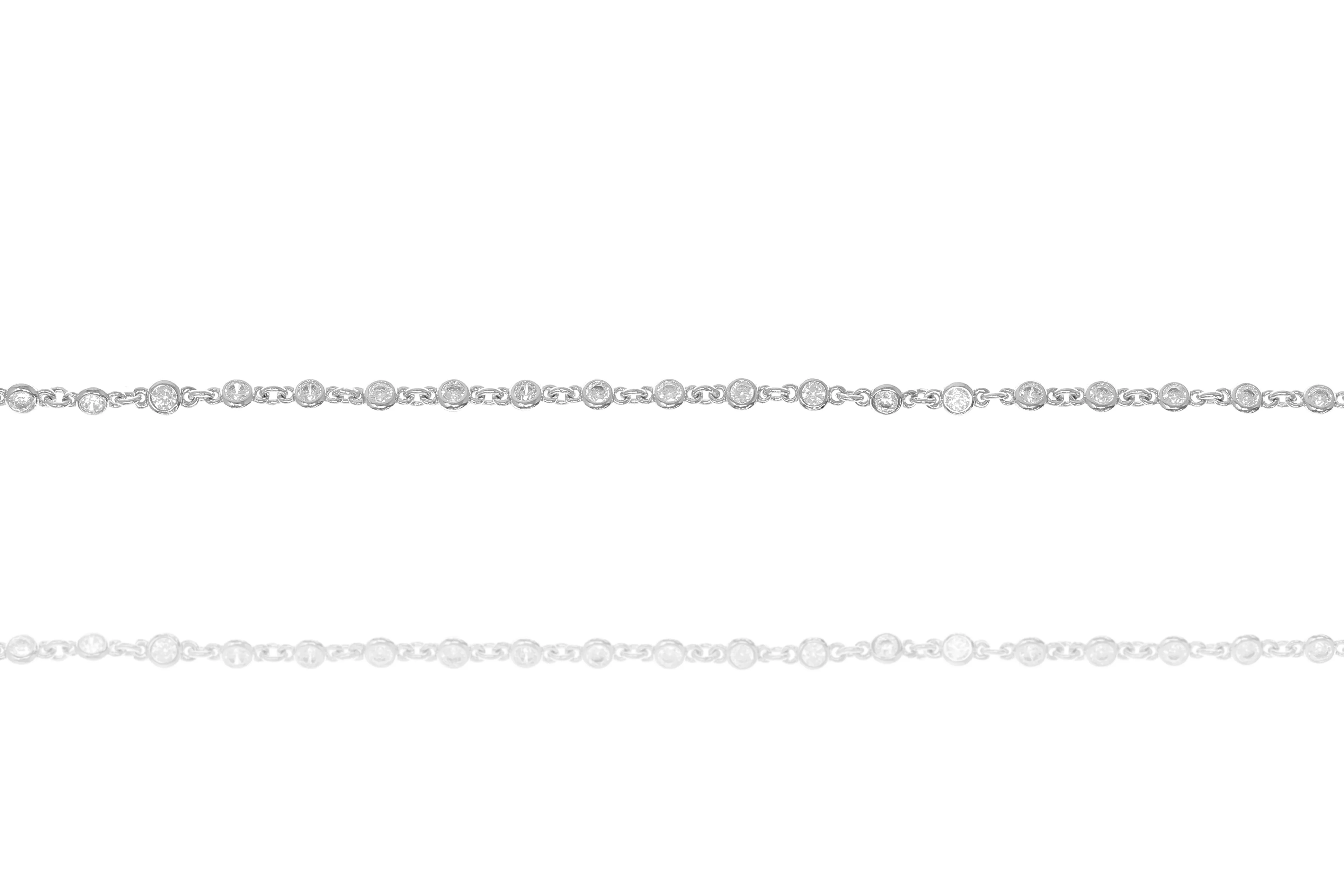 BK-46/S - Chain and Cubic Zirconia Bracelet