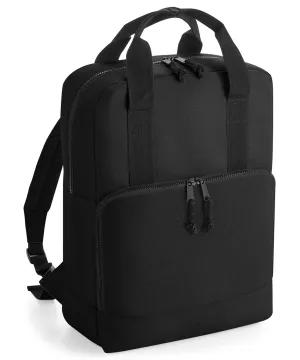 Black - Recycled twin handle cooler backpack