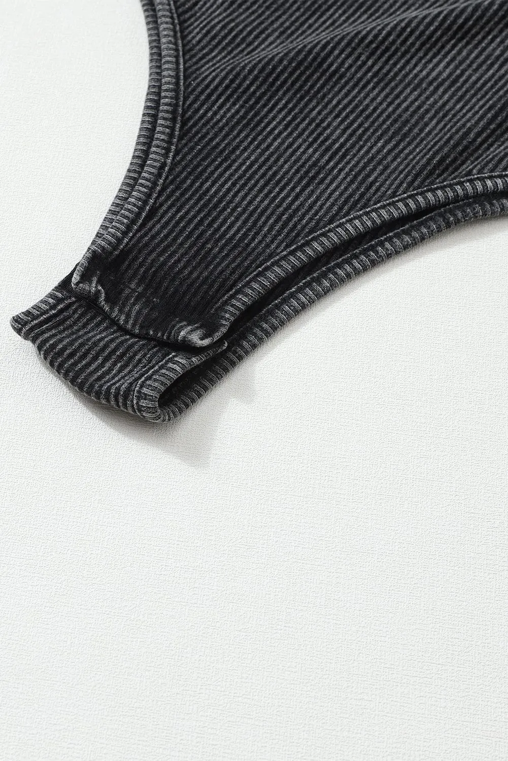 Button Down Ribbed Knit Top