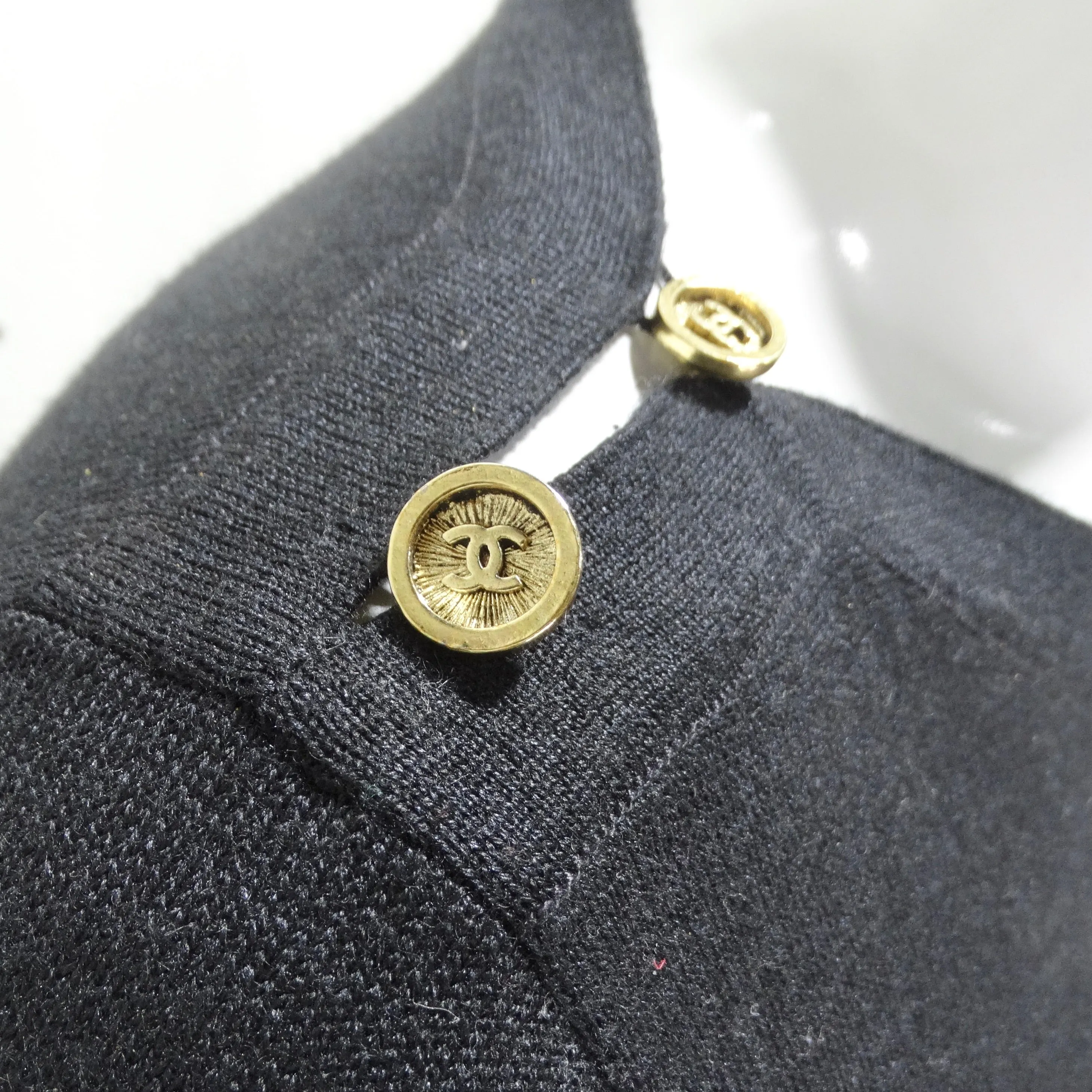 Chanel 1980s Black Knit Long Sleeve Top
