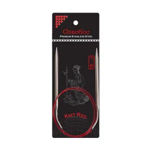 ChiaoGoo Knit RED Circular Needles - US 10.5 (6.50mm) - 32"