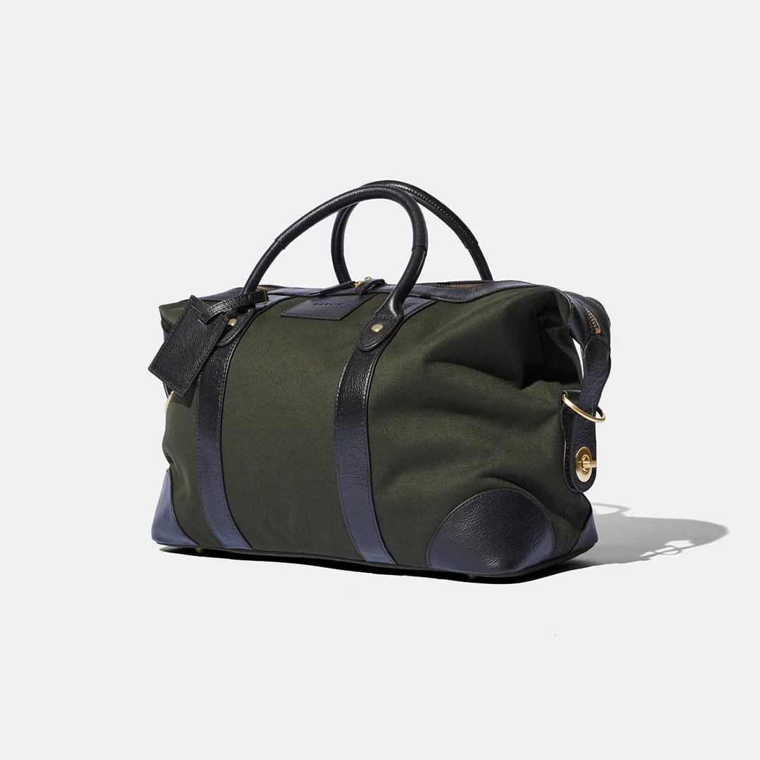 Classic Small Weekend Bag - Green Canvas by Baron