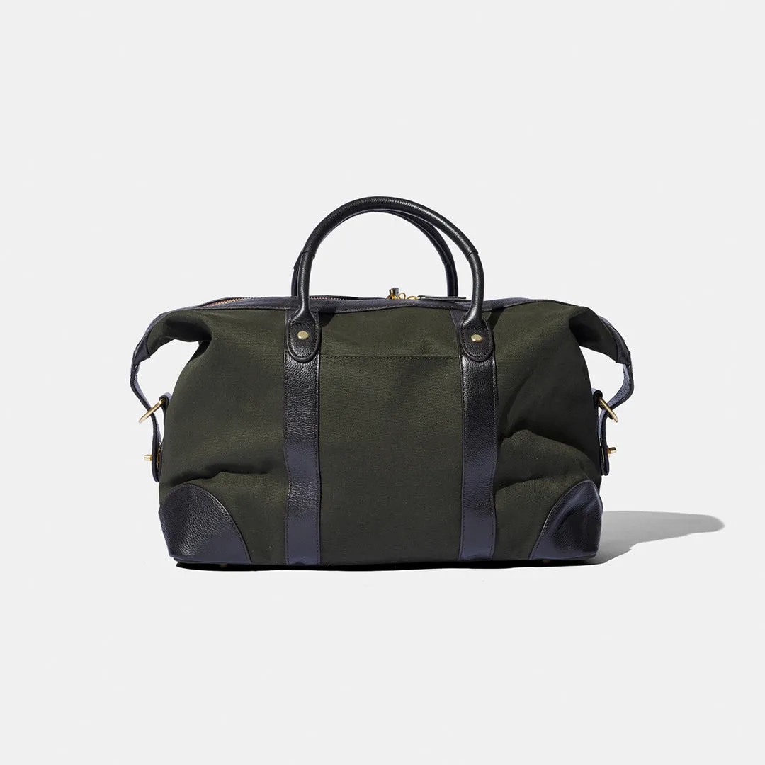 Classic Small Weekend Bag - Green Canvas by Baron