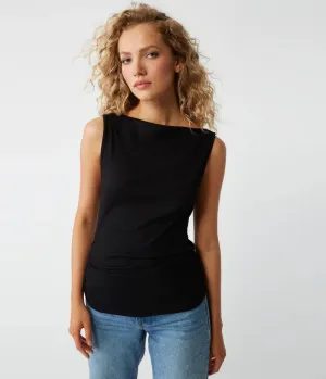 Coco Ruched Boat Neck Tee