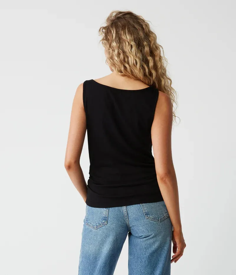Coco Ruched Boat Neck Tee