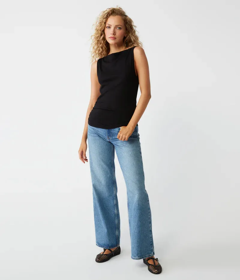 Coco Ruched Boat Neck Tee