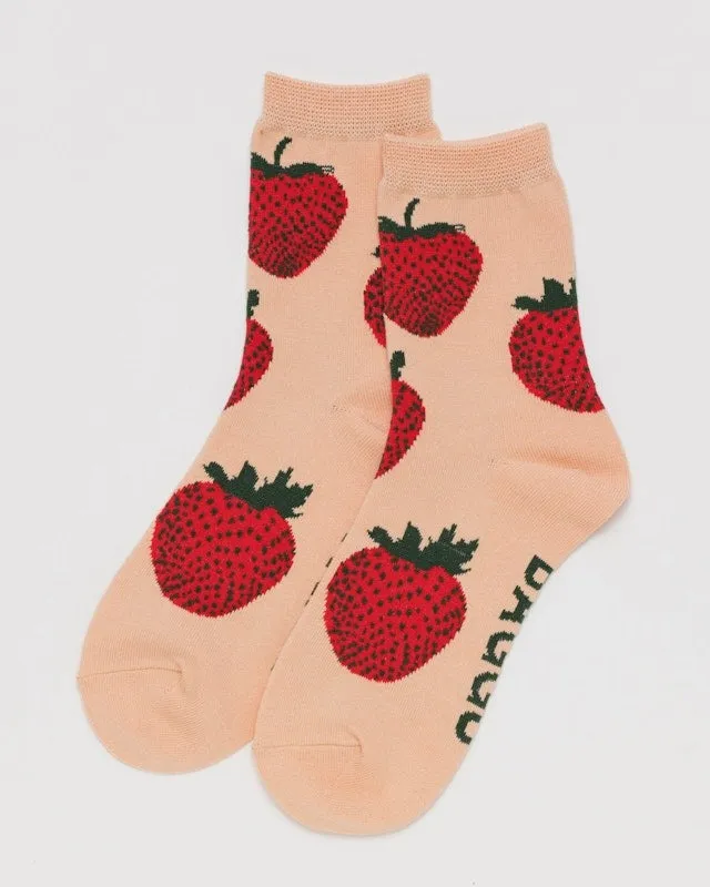 Crew Sock - Strawberry