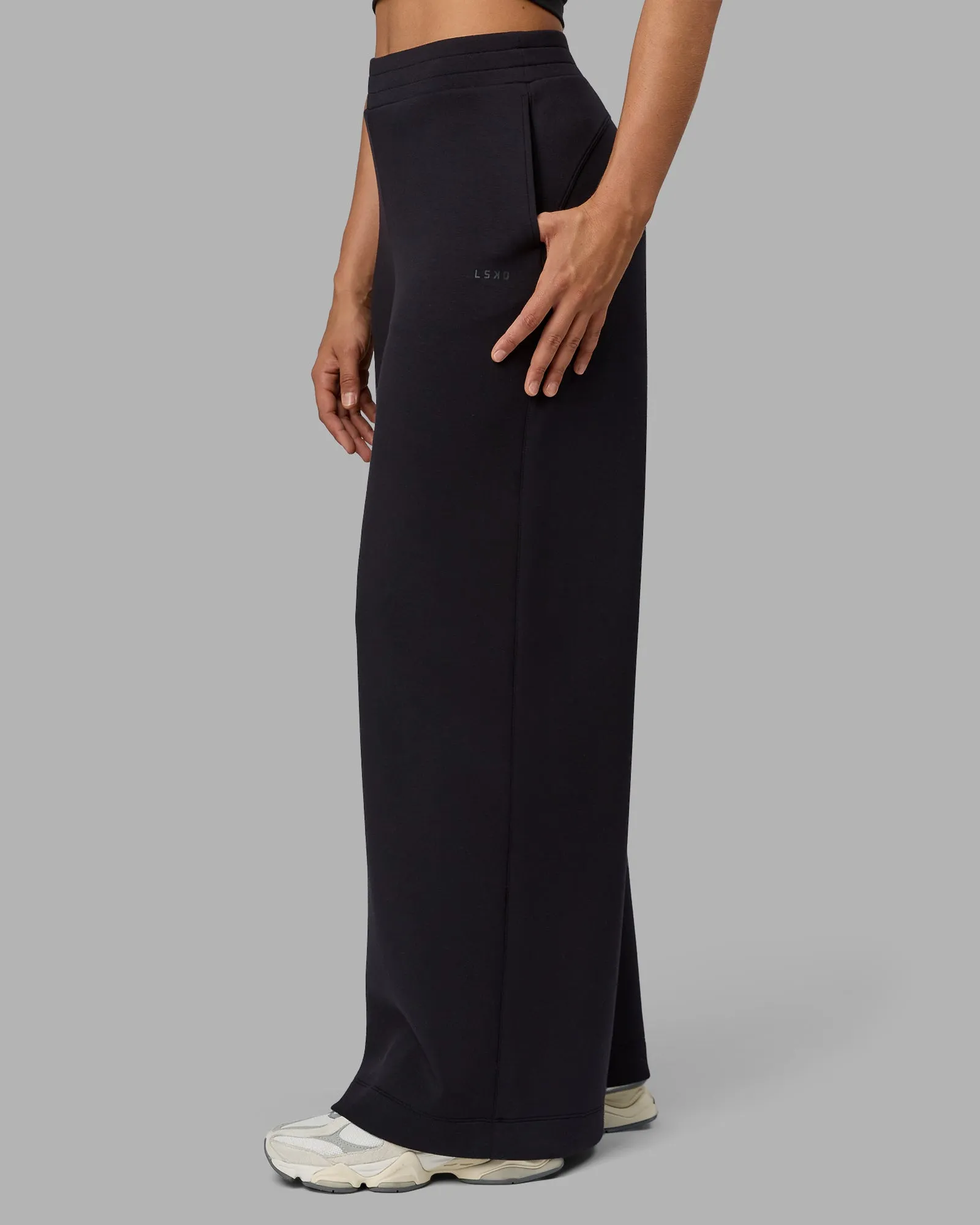 Elevate SoftTouch Wide Leg Pants - Black-Black
