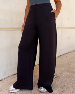 Elevate SoftTouch Wide Leg Pants - Black-Black