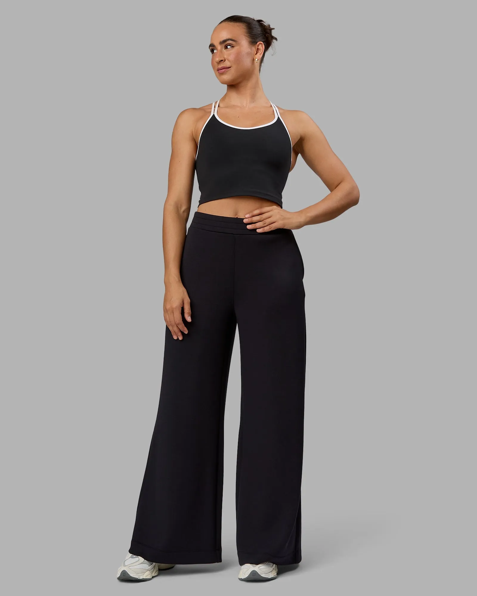 Elevate SoftTouch Wide Leg Pants - Black-Black