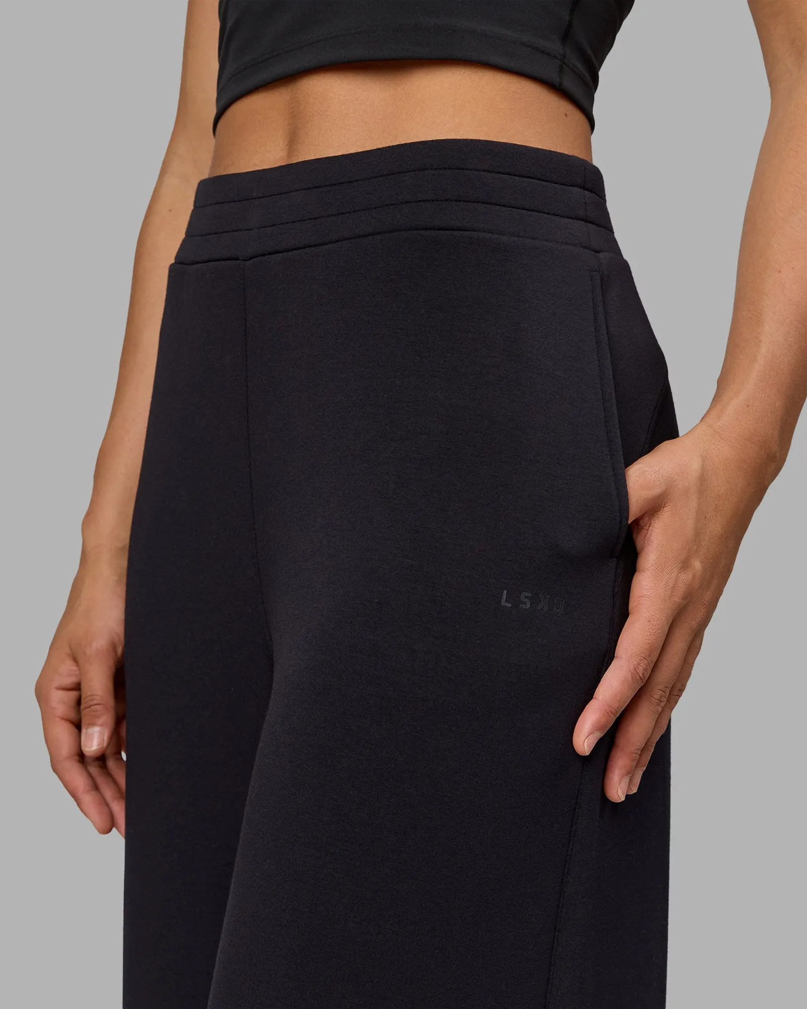 Elevate SoftTouch Wide Leg Pants - Black-Black