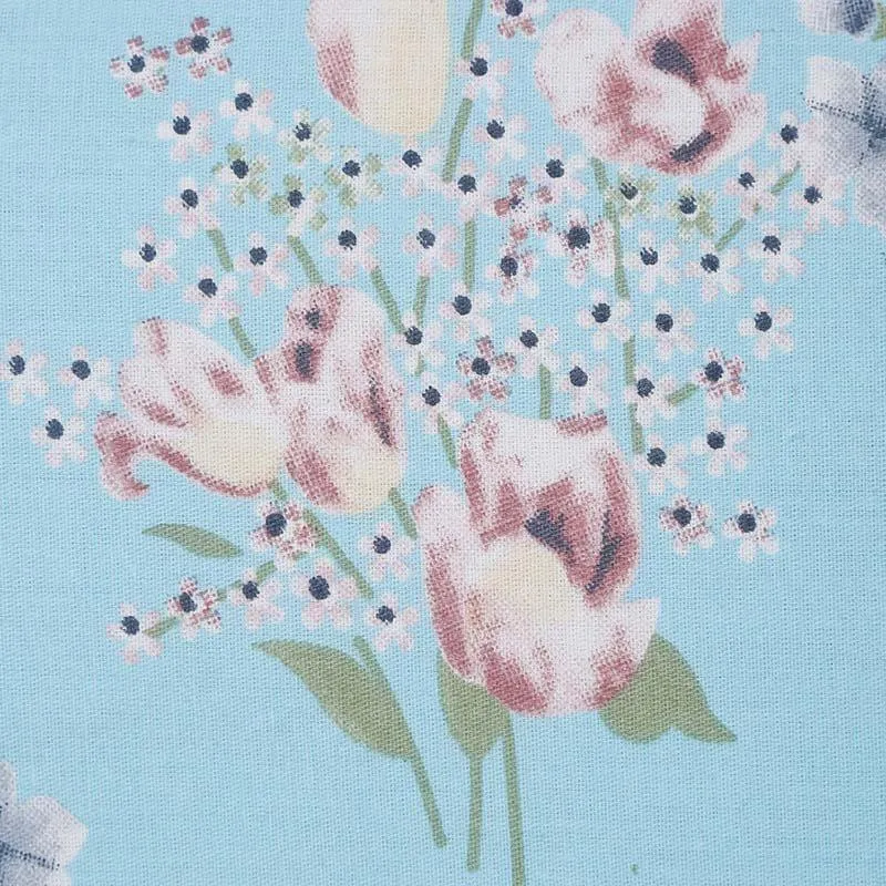 Enchanted Flora Pillow Covers (Blue)- Set Of Two