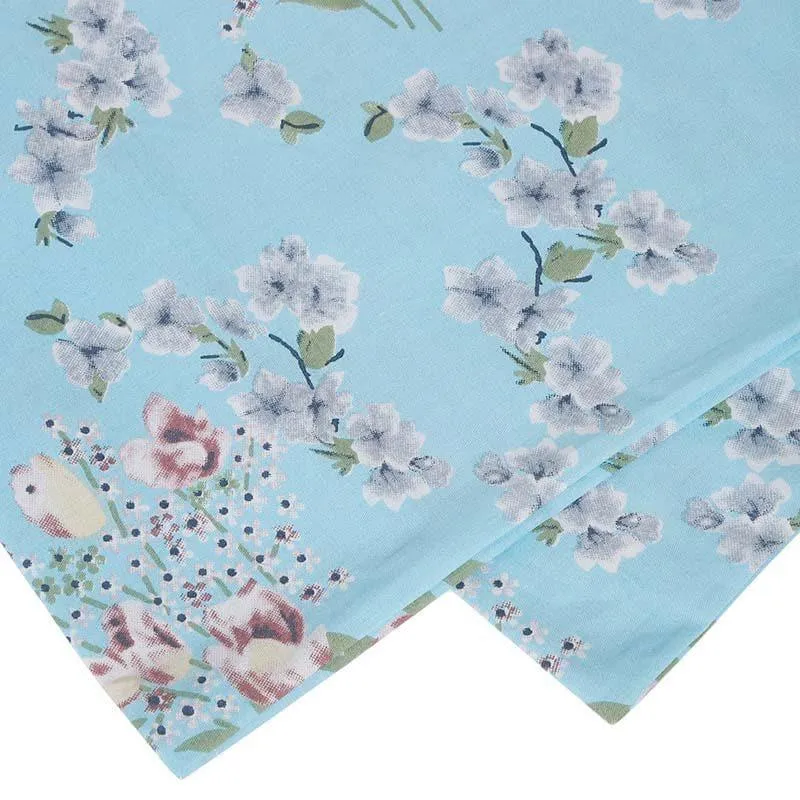 Enchanted Flora Pillow Covers (Blue)- Set Of Two