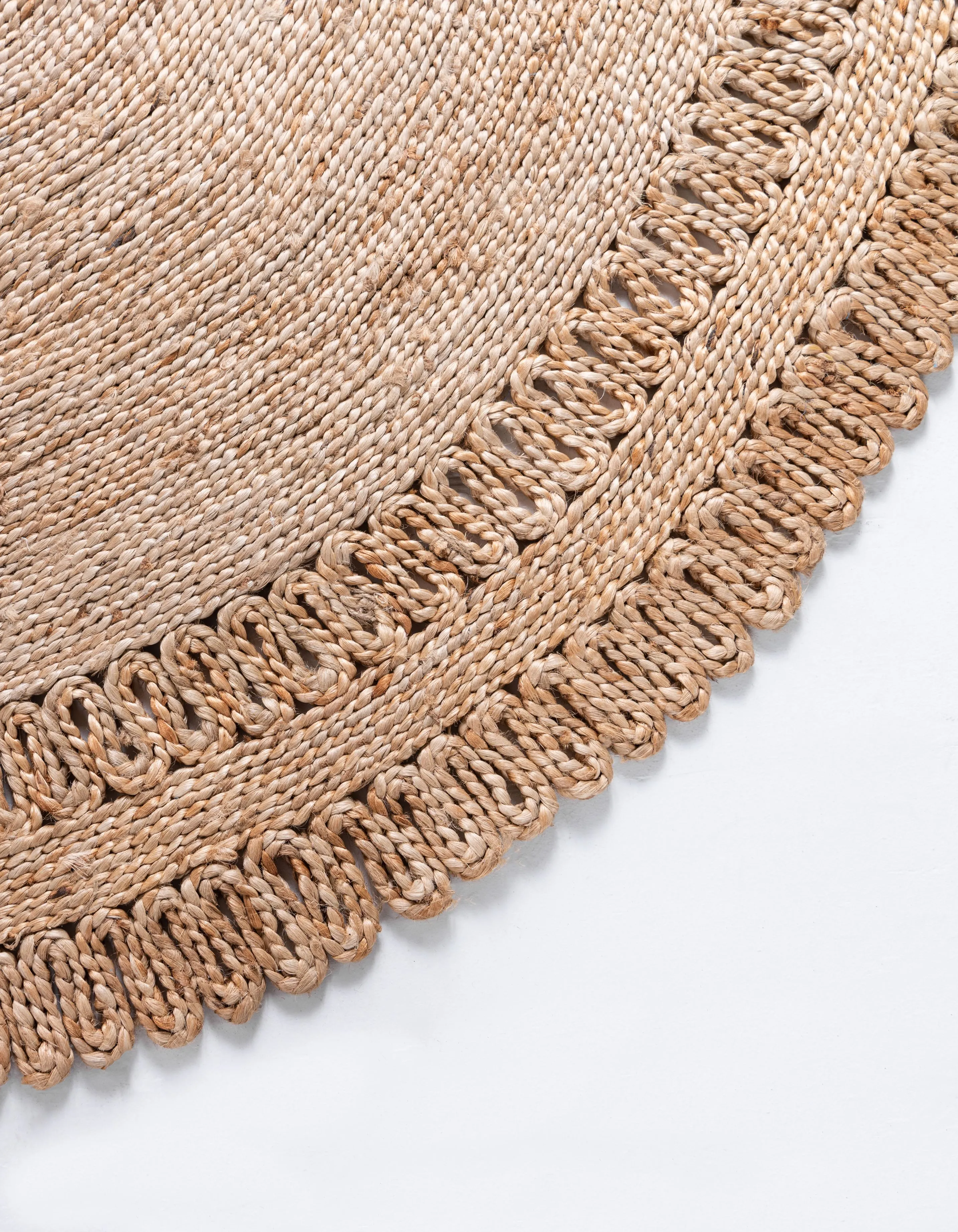 Floral Braided Jute Rug