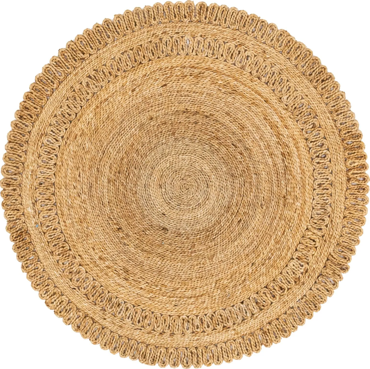 Floral Braided Jute Rug
