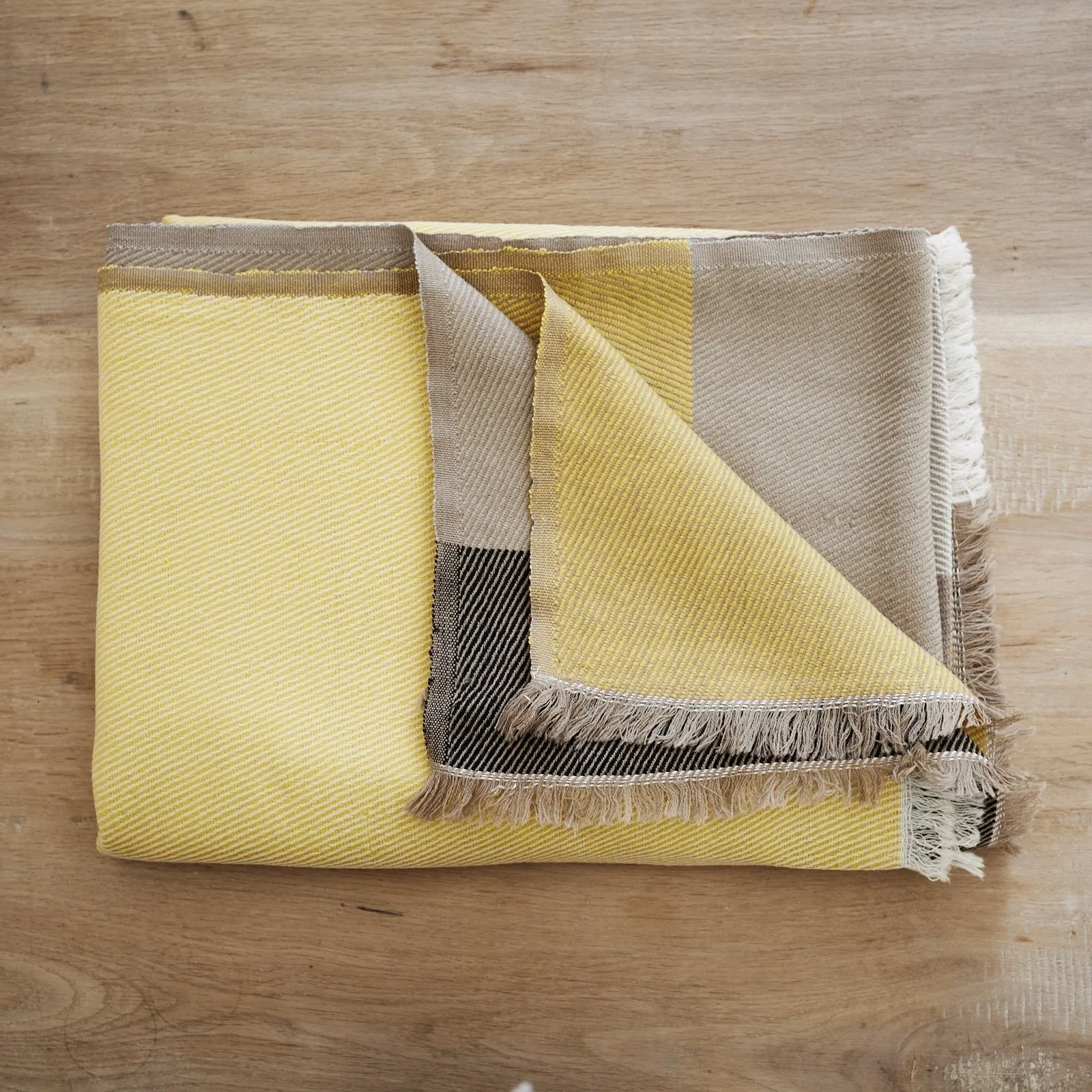 Handwoven throw - Himalayan Merino Wool- Sunny Yellow