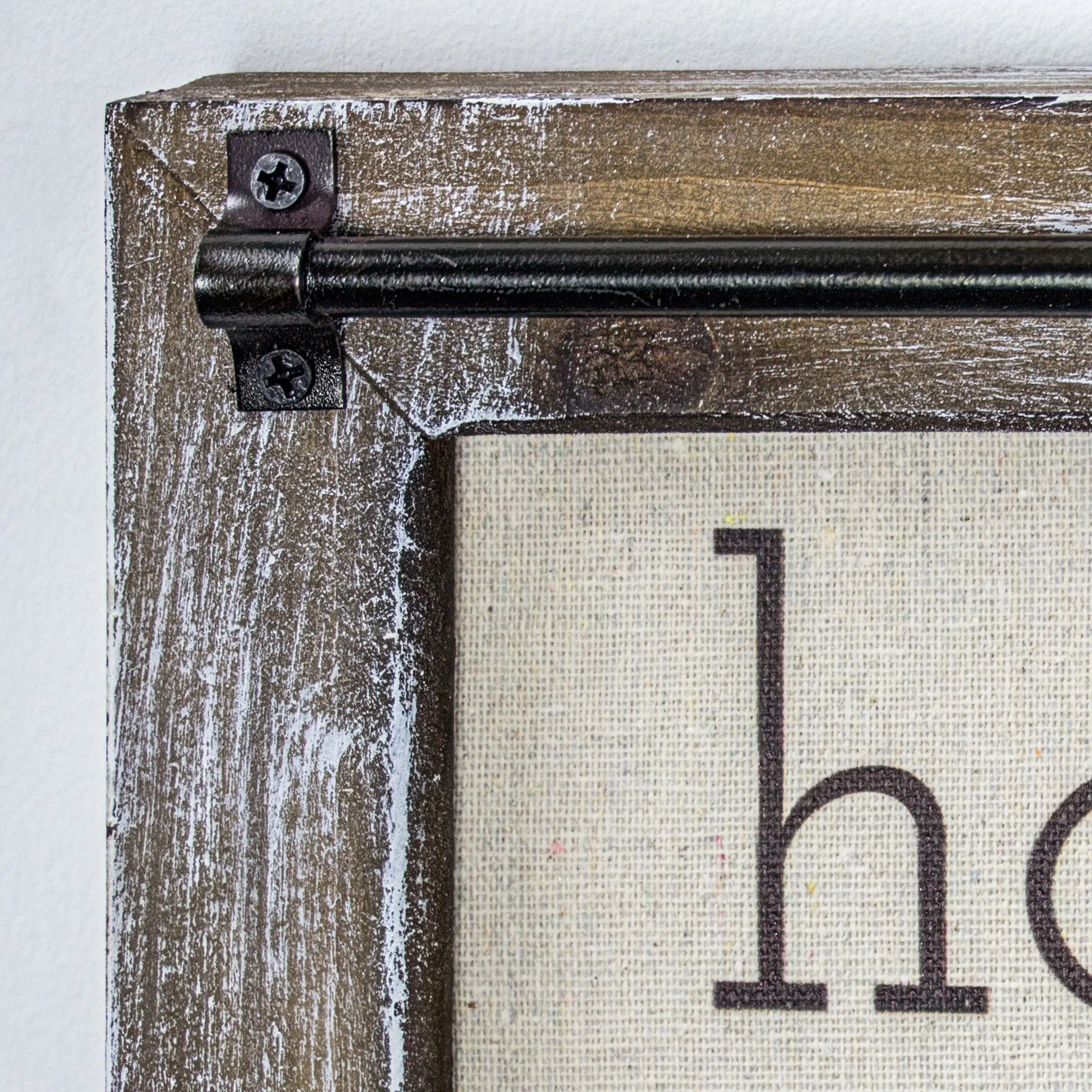 Home Sweet Home Rustic Wood Canvas Sign
