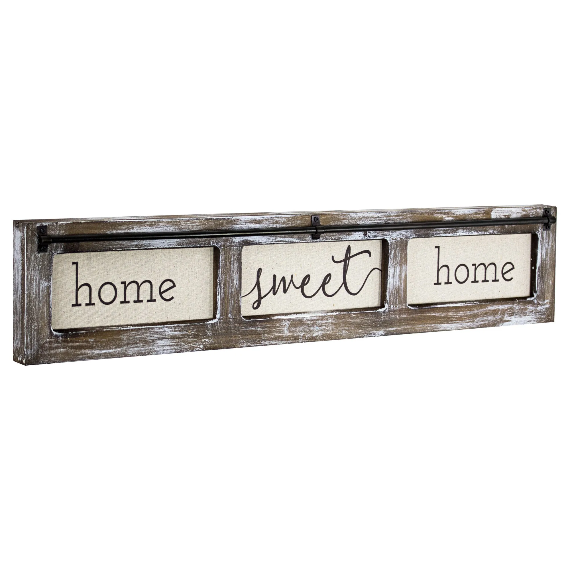 Home Sweet Home Rustic Wood Canvas Sign