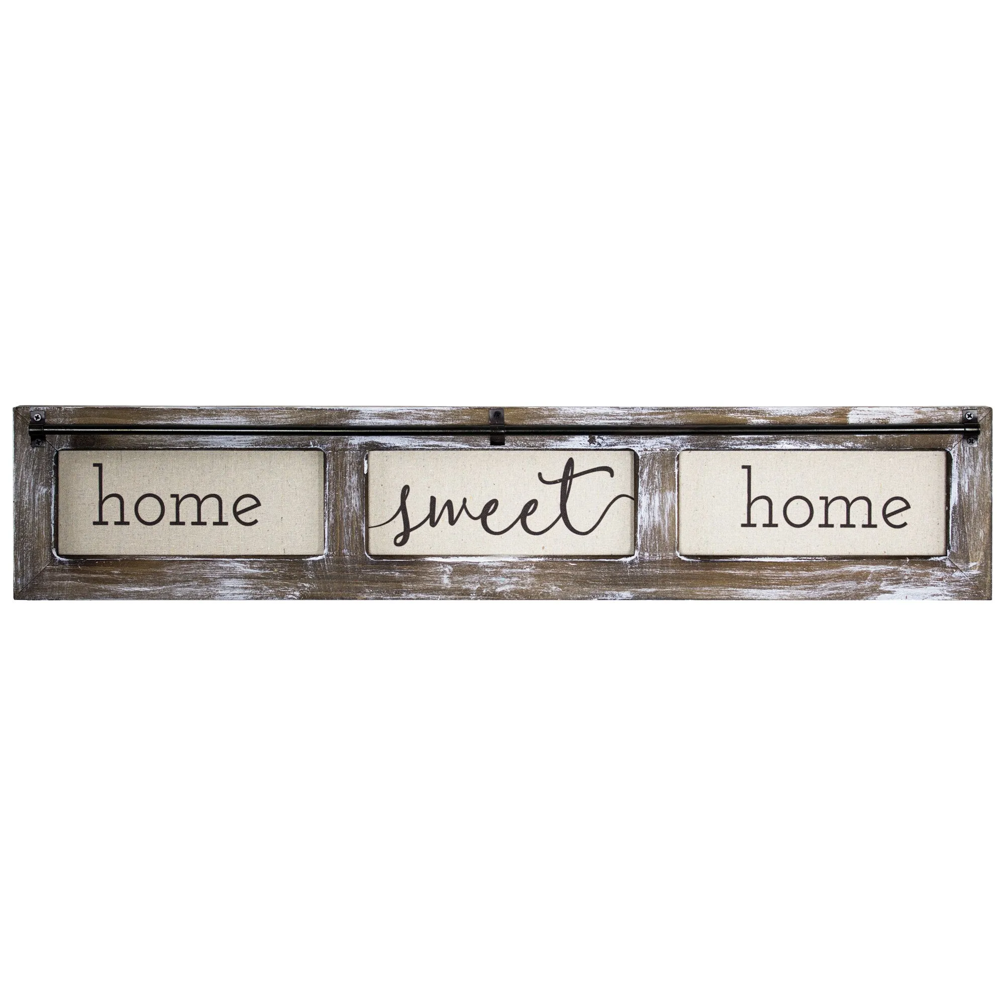 Home Sweet Home Rustic Wood Canvas Sign
