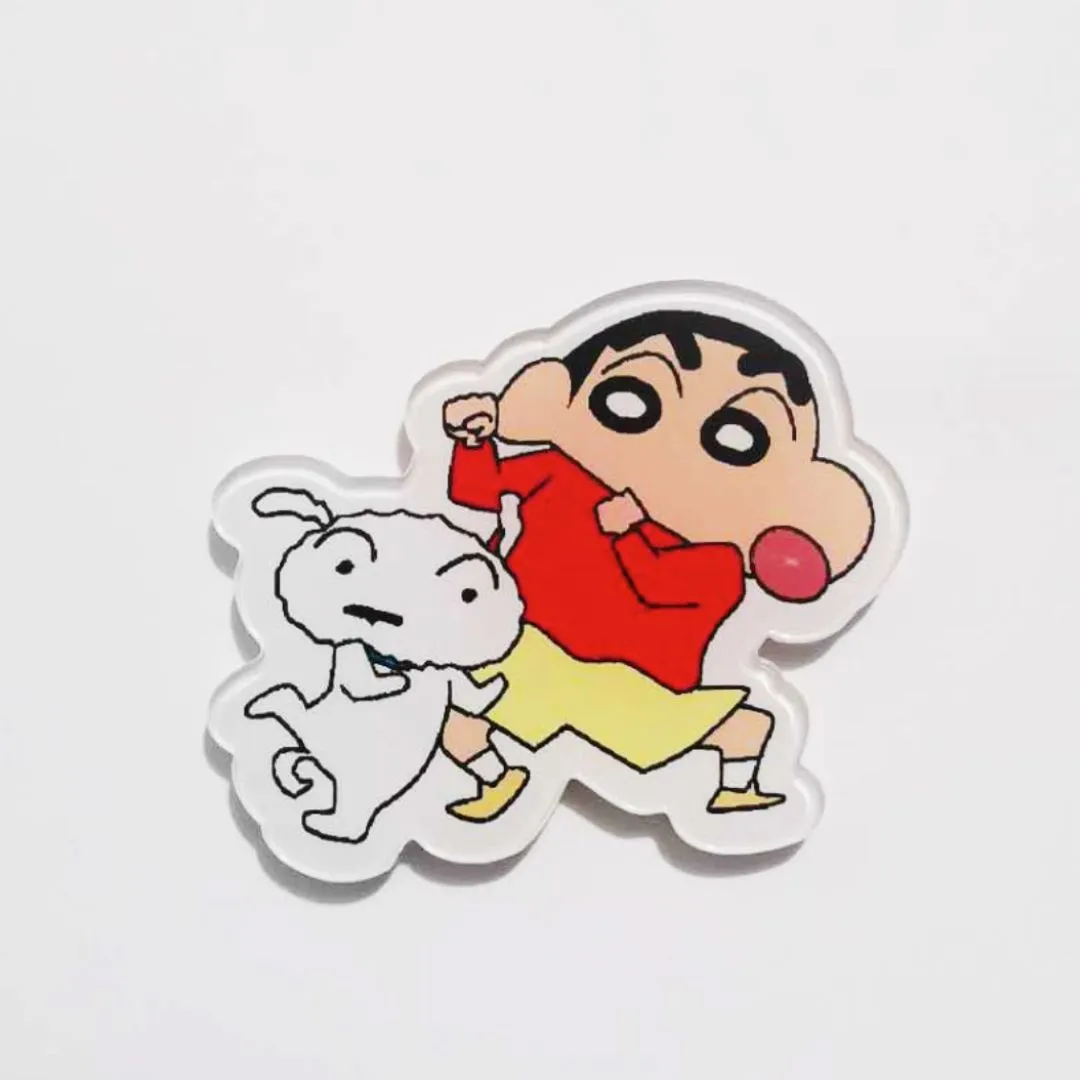 Kawaii Shin Chan Acrylic Badge | Acrylic Safety Pins for Crayon Shinchan Fans