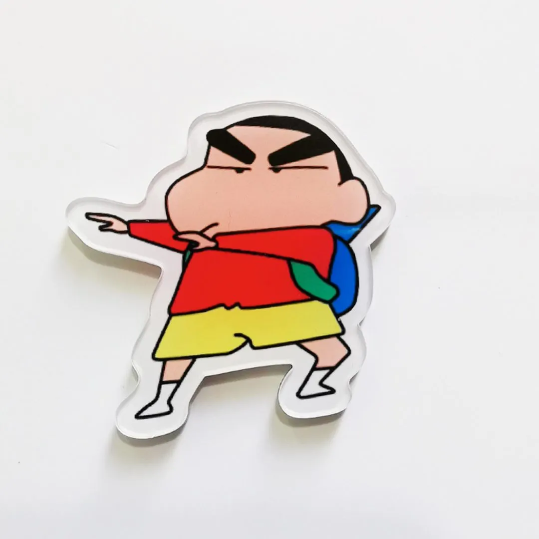 Kawaii Shin Chan Acrylic Badge | Acrylic Safety Pins for Crayon Shinchan Fans