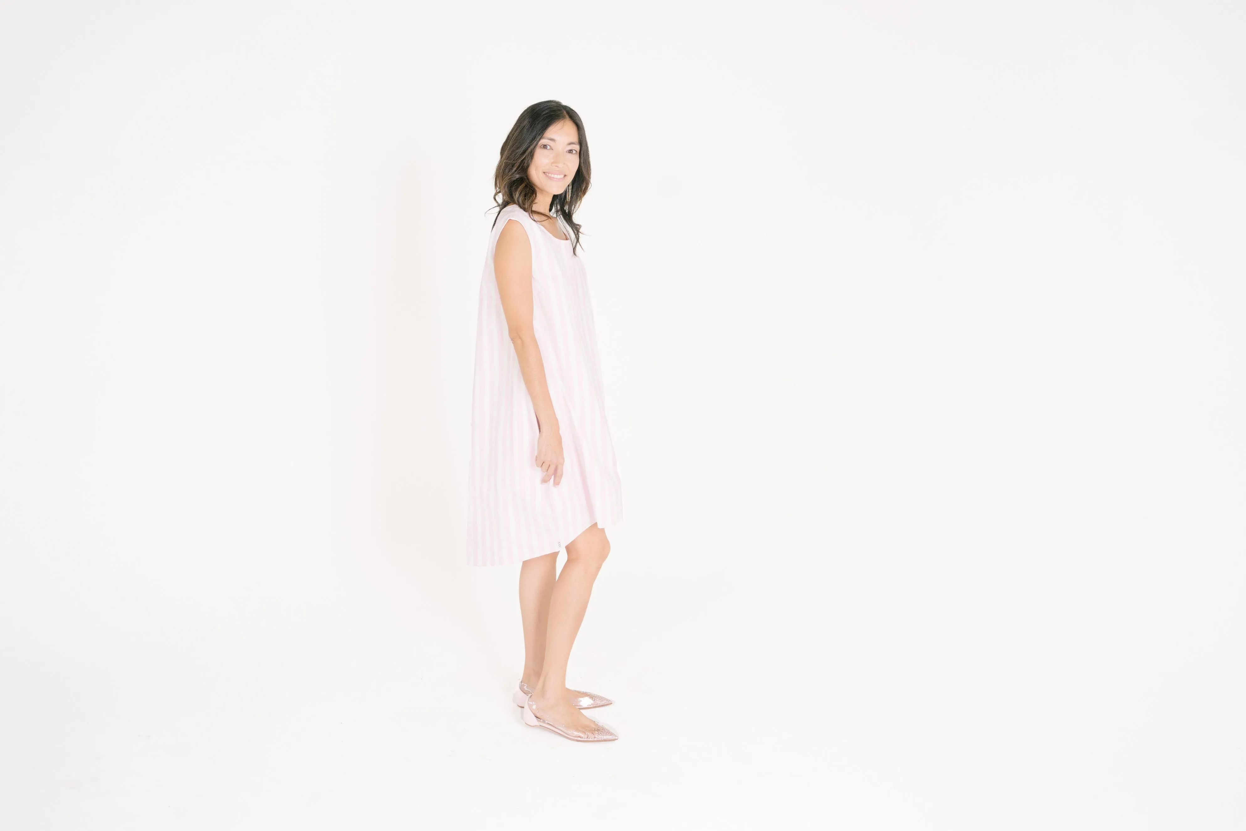 Lorraine Modern Cotton Canvas Dress: Effortless Pull-On Style