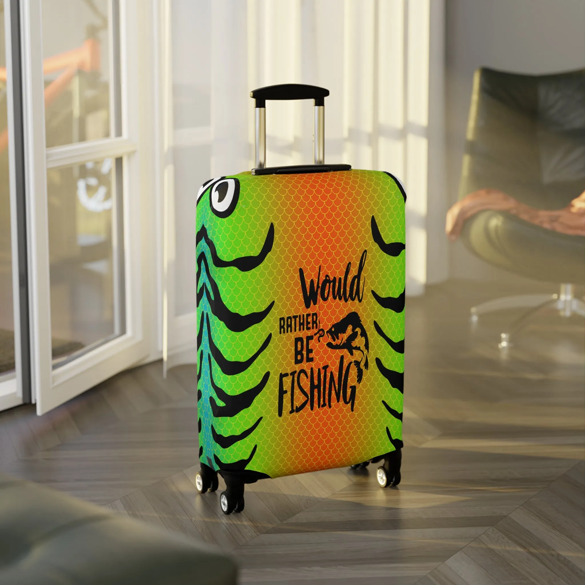 Luggage Cover, Would rather be fishing, awd-3109
