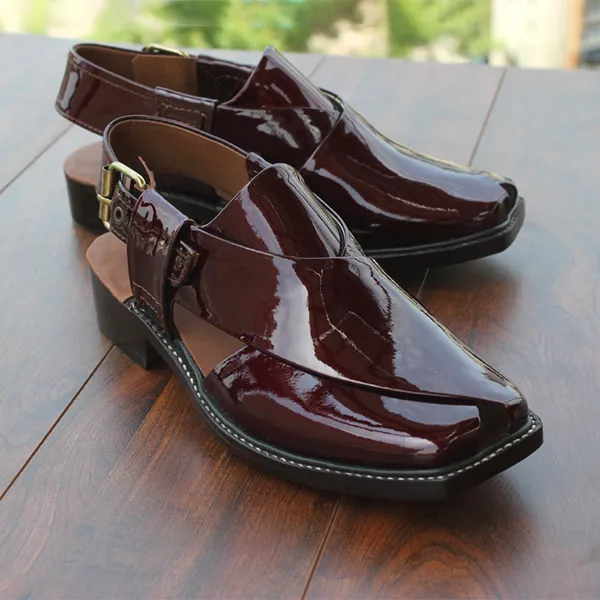 Maroon Casual Peshweri for men