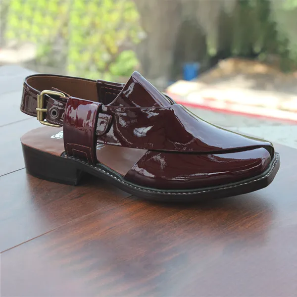 Maroon Casual Peshweri for men