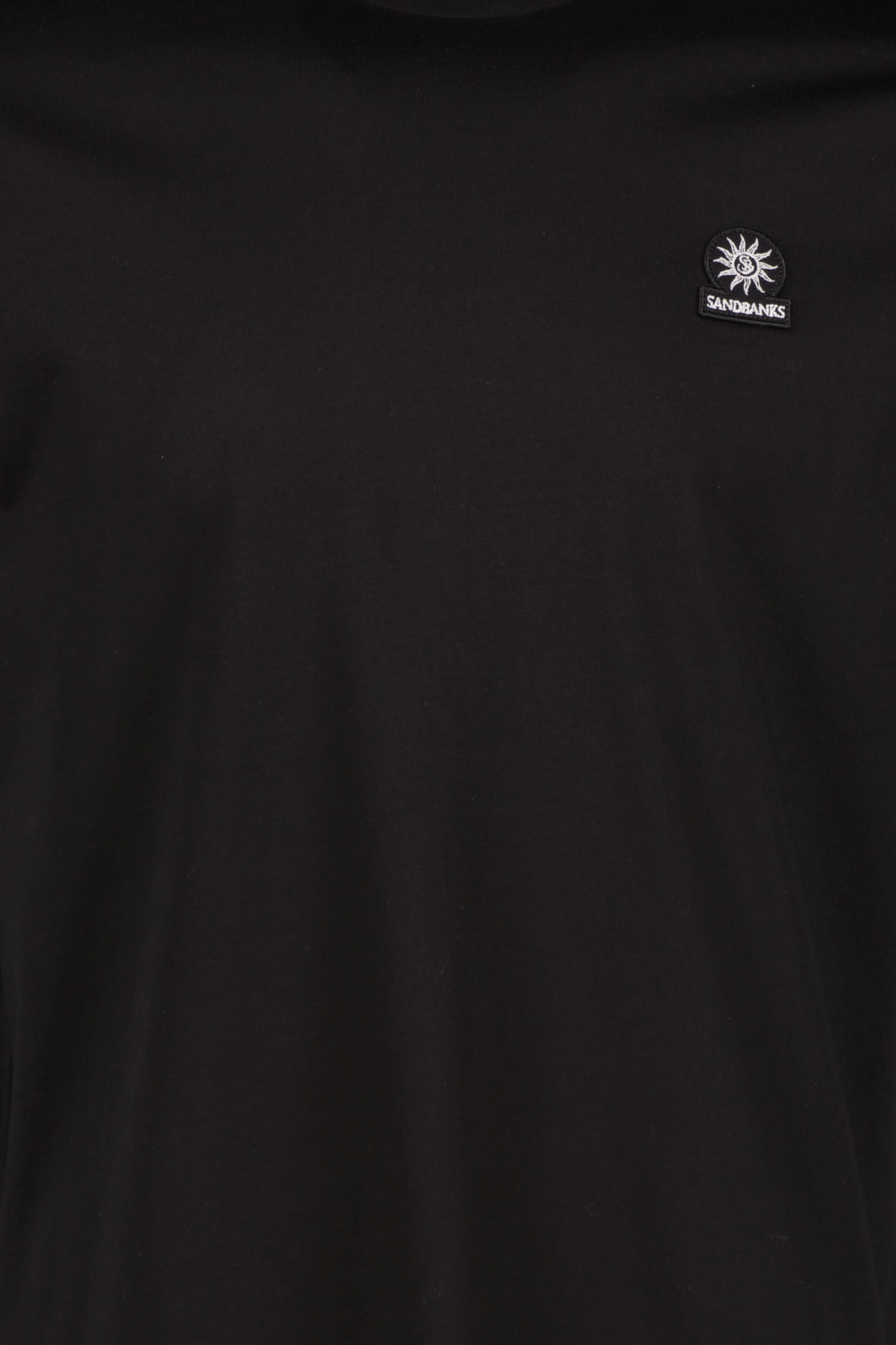 Men's Sandbanks Badge Logo Black T Shirt