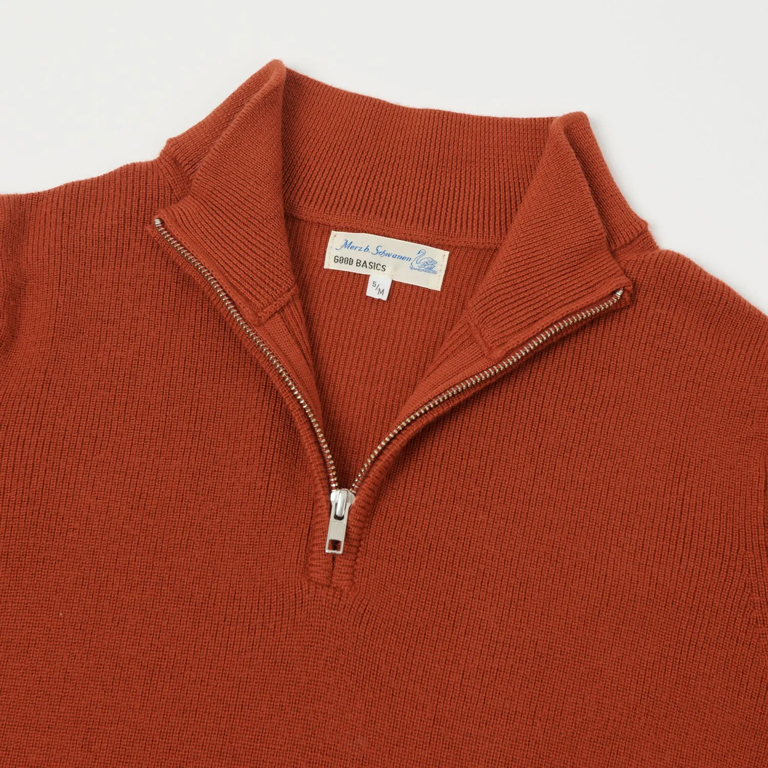 Merz b. Schwanen MWZP04 Zip Front Knit Pullover - Clay