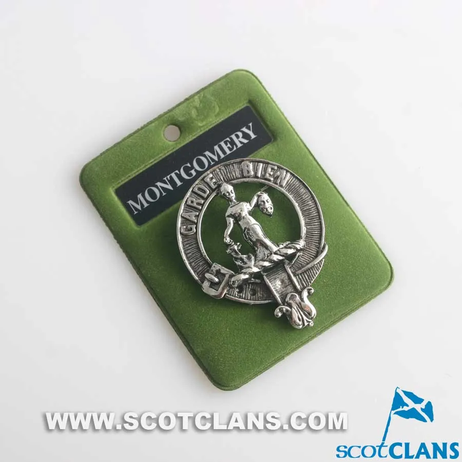 Montgomery Clan Crest Badge in Pewter