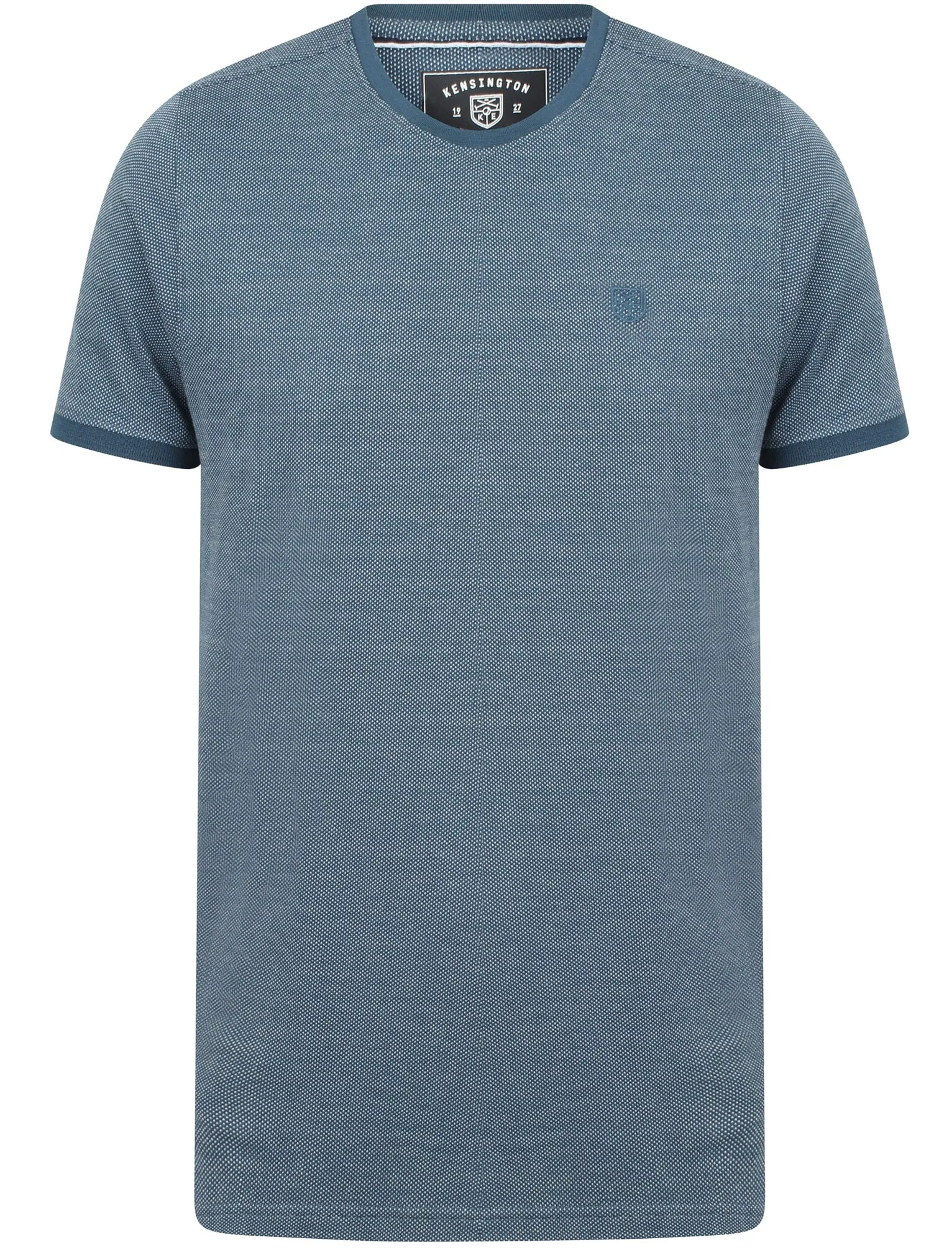 Murphy Jacquard Cotton Jersey T-Shirt In Ensign Blue - Kensington Eastside