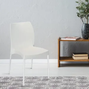 Nilkamal Novella 07 Plastic Armless Chair (Milky White)