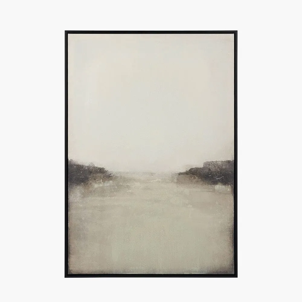 Nolita Beige & Black Abstract Canvas Wall Art
