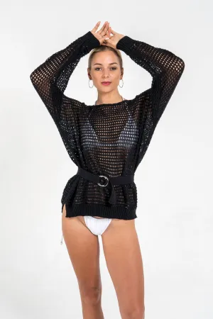 Oceana Oversize Top Knitwear - Black