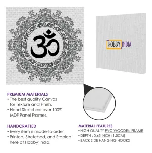 Om Mandala DIY Canvas Base for Painting