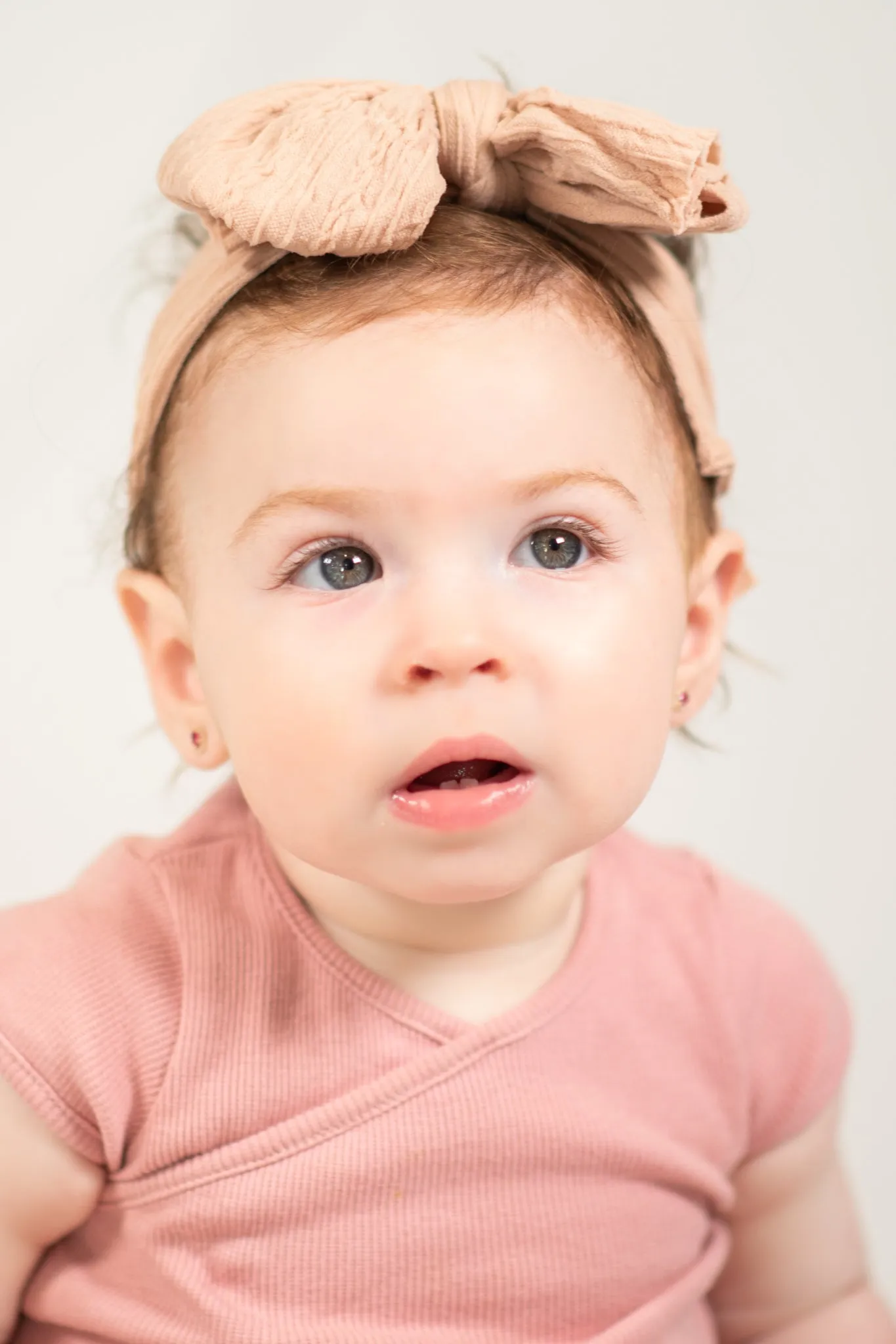 Peach Baby CableKnit Headband