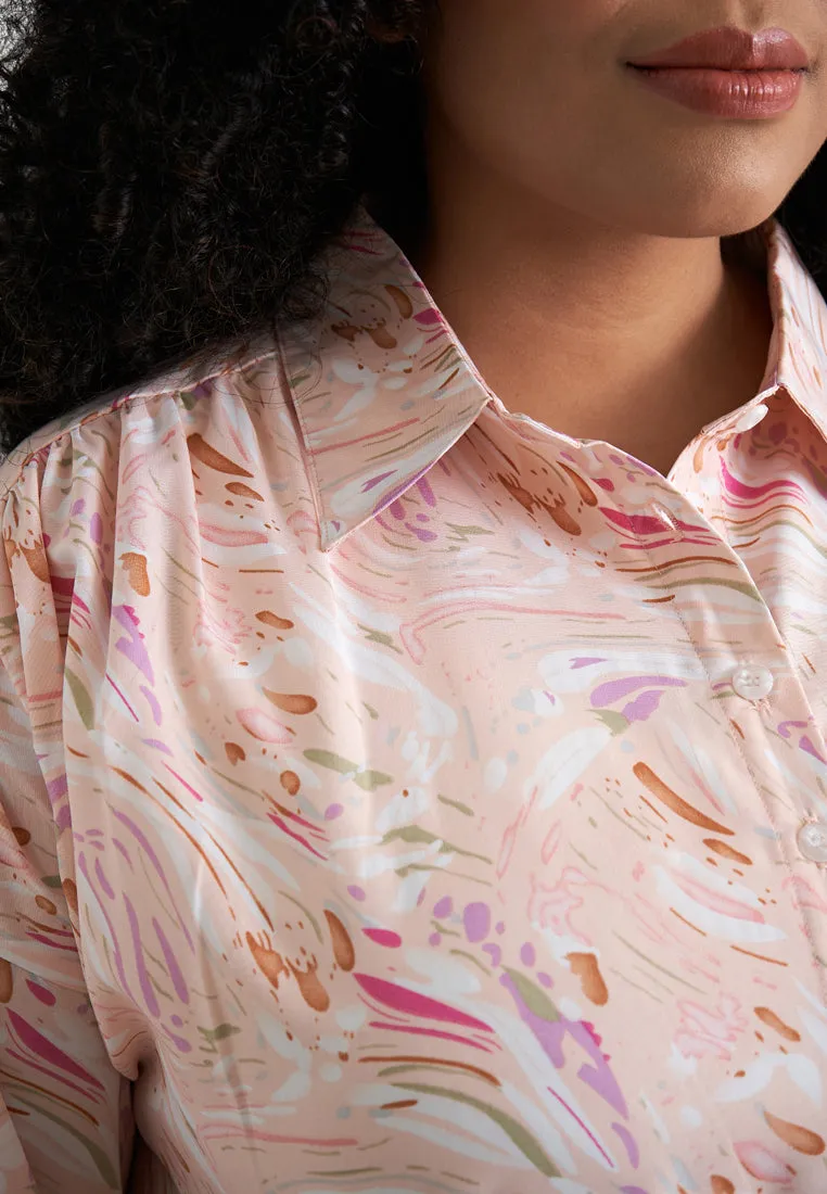 Percy Printed Basic Button Shirt