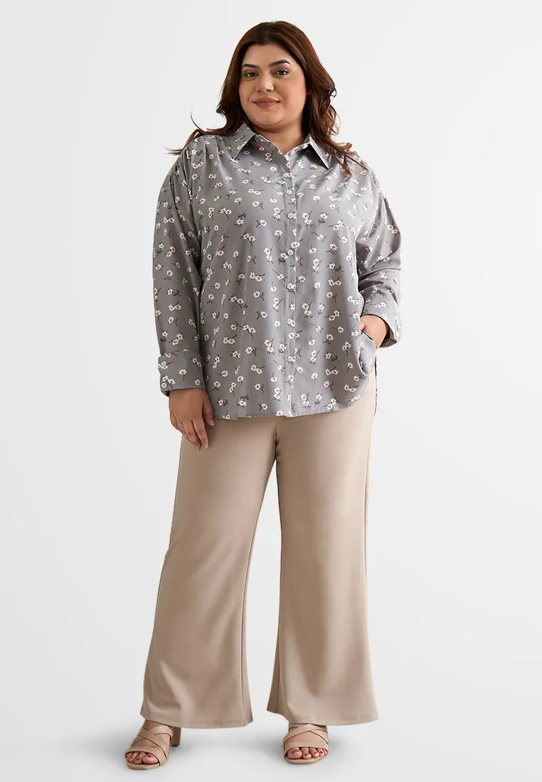 Percy Printed Basic Button Shirt