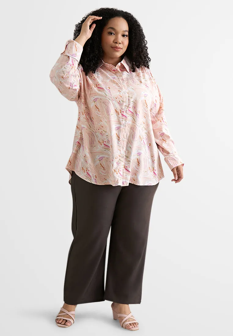 Percy Printed Basic Button Shirt